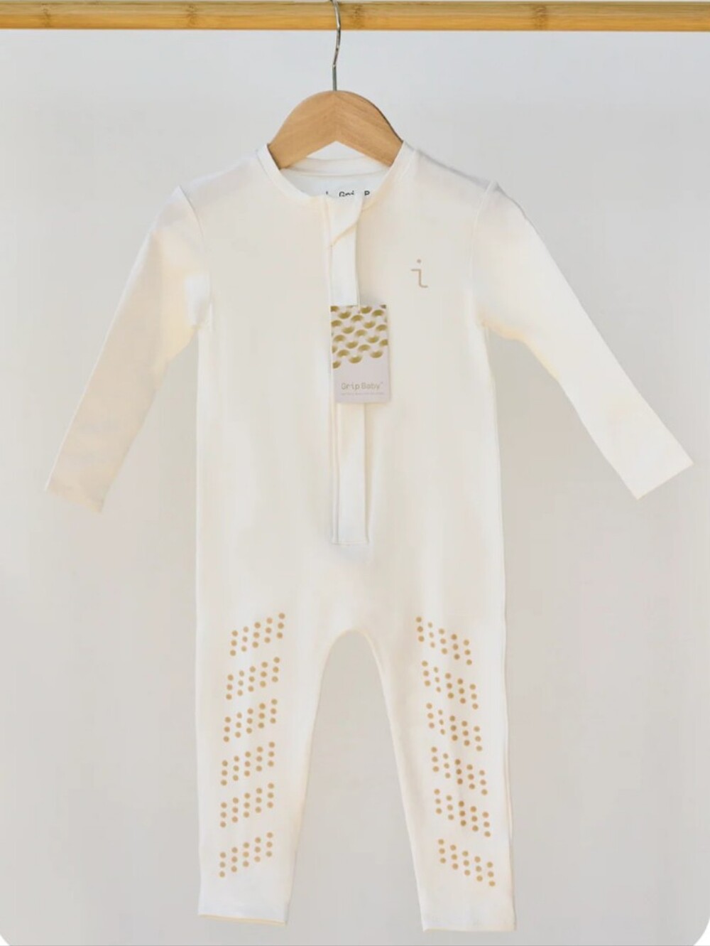 Grip Baby Crawling Support Suit Onesie - Milky White